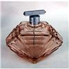 Image 4 : A ROSE COLORED GLASS PERFUME BOTTLE WITH STOPPER