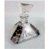 Image 3 : A COLORLESS ETCHED GLASS PERFUME BOTTLE WITH STOPPER