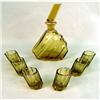 Image 1 : AN AMBER COLORED GLASS CORDIAL SERVICE