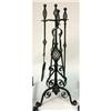 Image 5 : A SET OF BAROQUE STYLE WROUGHT-IRON HEARTH EQUIPMENT