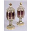 Image 4 : A GROUP OF AMETHYST AND PARCEL-GILT DECORATED GLASS TABLE ARTICLES