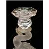 Image 3 : A PAIR OF NEOCLASSICAL STYLE FROSTED TO CLEAR GLASS DOLPHIN-FORM CANDLESTICKS