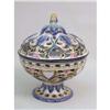 Image 1 : A POLYCHROME PARCEL-GILT DECORATED PORCELAIN COMPOTE