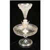 Image 1 : AN ETCHED AND COLORLESS GLASS COMPOTE