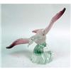 Image 2 : A PINK AND COLORLESS GLASS FIGURE  OF A SEAGULL