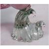 Image 4 : A PINK AND COLORLESS GLASS FIGURE  OF A SEAGULL