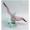 Image 5 : A PINK AND COLORLESS GLASS FIGURE  OF A SEAGULL