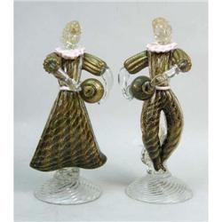 TWO MURANO GLASS FIGURES