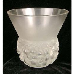 A FROSTED GLASS VASE