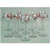Image 1 : TWELVE COLORLESS GLASS WINE GOBLETS