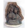 Image 1 : A CAST-STONE ART NOUVEAU HANGING WALL SCULPTURE OF TWO YOUNG PEASANT GIRLS