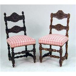 TWELVE JACOBEAN-STYLE SCOTTISH-THEME SIDE CHAIRS