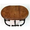 Image 3 : A THREE PIECE OAK AND WROUGHT-IRON TABLE