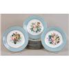 Image 1 : TWELVE HANDPAINTED POLYCHROME AND PARCEL-GILT DECORATED PORCELAIN LUNCH PLATES