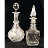 Image 1 : TWO COLORLESS GLASS STOPPERED DECANTERS