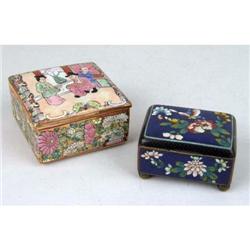 TWO CHINESE COVERED BOXES