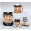 Image 1 : A GROUP OF FOUR POLYCHROME-DECORATED PORCELAIN TOBY MUGS