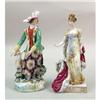 Image 1 : TWO POLYCHROME- PARCEL-GILT DECORATED PORCELAIN FIGURES