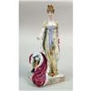 Image 2 : TWO POLYCHROME- PARCEL-GILT DECORATED PORCELAIN FIGURES