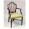 Image 2 : A SET OF SIX MATCHED HEPPLEWHITE-STYLE SHIELD-BACK CHAIRS