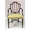 Image 3 : A SET OF SIX MATCHED HEPPLEWHITE-STYLE SHIELD-BACK CHAIRS