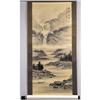 Image 1 : A CHINESE WALL SCROLL PAINTED ON SILK EN GRISAILLE
