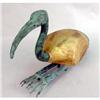 Image 3 : A PATINATED AND GILDED METAL AND COMPOSITION SCULPTURE OF AN IBIS