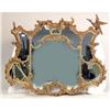 Image 1 : A LARGE CARVED AND GESSOED CHIPPENDALE STYLE WALL MIRROR