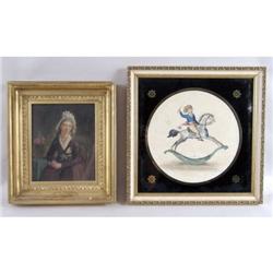 A FRAMED OIL ON CANVAS