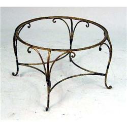 A GILT-METAL CIRCULAR LOW TABLE BASE