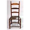 Image 4 : TWO COLONIAL-REVIVAL RUSH-SEAT LADDERBACK SIDE CHAIRS
