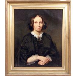 A FRAMED OIL ON CANVAS