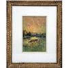 Image 1 : A FRAMED WATERCOLOR