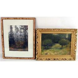 A FRAMED OIL ON BOARD