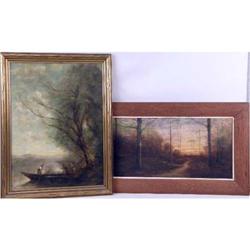 TWO FRAMED MIXED MEDIA