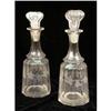 Image 4 : THREE COLORLESS GLASS STOPPERED DECANTERS