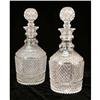 Image 2 : A GROUP OF COLORLESS GLASS STOPPERED DECANTERS