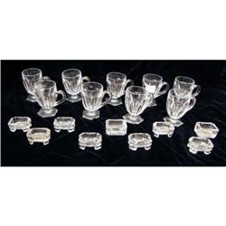 A GROUP OF COLORLESS GLASS TABLE ARTICLES