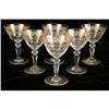 Image 5 : A GROUP OF COLORLESS GLASS AND PARCEL-GILT DECORATED STEMWARE