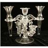 Image 1 : A COLORLESS GLASS CANDELABRA