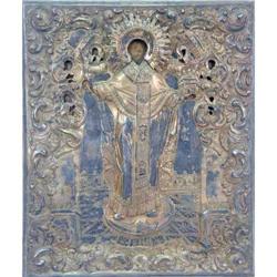 AN OIL ON WOOD PANEL ICON