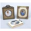 Image 1 : A FRAMED MINIATURE PORTRAIT OF A LADY ON BONE