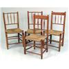 Image 1 : A PAIR OF RUSH-SEAT SPINDLE-BACK SIDE CHAIRS