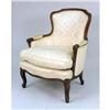 Image 1 : A SILK BROCADE UPHOLSTERED FRENCH PROVINCIAL BERGERE