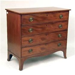 A SHERATON-STYLE CHEST OF DRAWERS