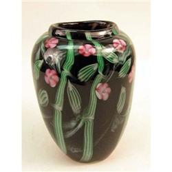 A VANDERMARK SIGNED ART GLASS OVOID FORM VASE