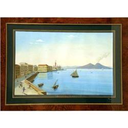 A FRAMED GOUACHE ON PAPER