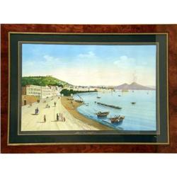 A FRAMED GOUACHE ON PAPER