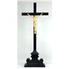 Image 1 : A CARVED IVORY CRUCIFIX ON WOODEN CROSS AND BASE