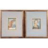 Image 1 : A PAIR OF FRAMED POLYCHROME AND GILT RUSSIAN ICON CARD PRINTS